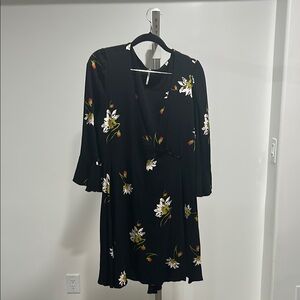 Floral Black Dress